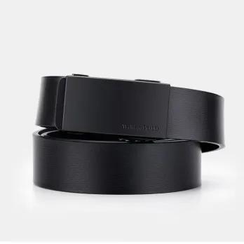 Elegant Black Leather Belt